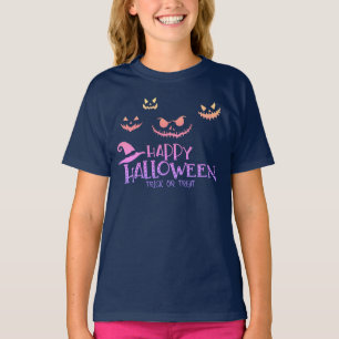 Bus eller godis Happy halloween Costume för flicko T Shirt
