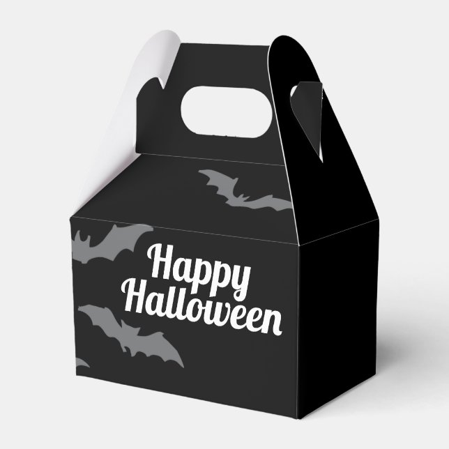 BUS ELLER GODIS HAPPY HALLOWEEN FLADDERMUS BOX PRESENTASKAR (Framsidan Sidan)