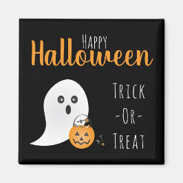 Bus eller godis Happy halloween Ghost Spooky Magnet