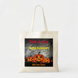 Bus eller godis Happy halloween Tygkasse