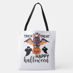 Bus eller godis Happy halloween Tygkasse