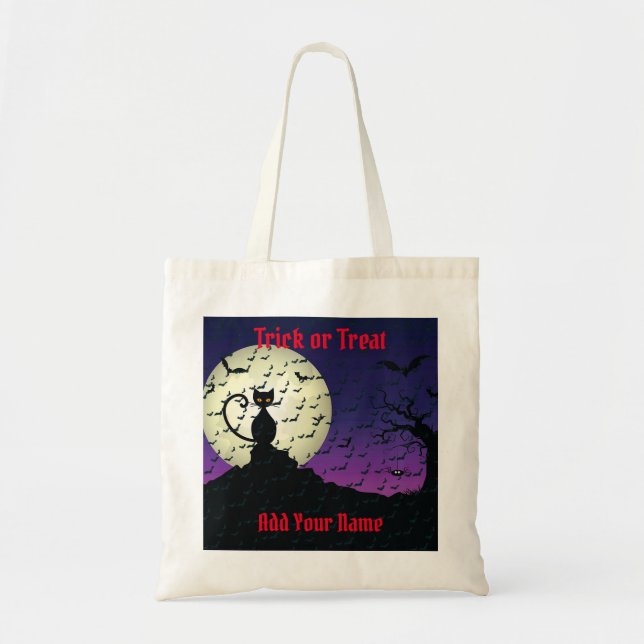 Bus eller godis Happy halloween Tygkasse (Framsidan)