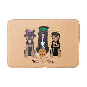 Bus eller godis Hundar i Halloween Costumes Badrumsmatta