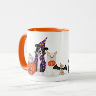 Bus eller godis? Hundar i Halloween Costumes mugg
