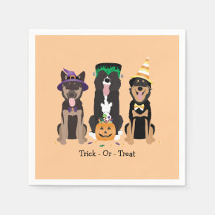 Bus eller godis Hundar i Halloween Costumes Pappersservett