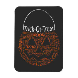 Bus eller godis Jack o lantern Typografi Orange Magnet
