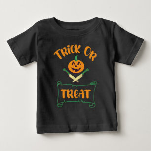 Bus eller godis korsben Halloween-pumpa T Shirt