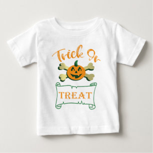 Bus eller godis korsben Halloween-pumpa T Shirt