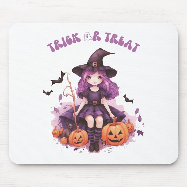 Bus eller godis Lila Witch Pumpkins & Fladdermus Musmatta (Framsidan)