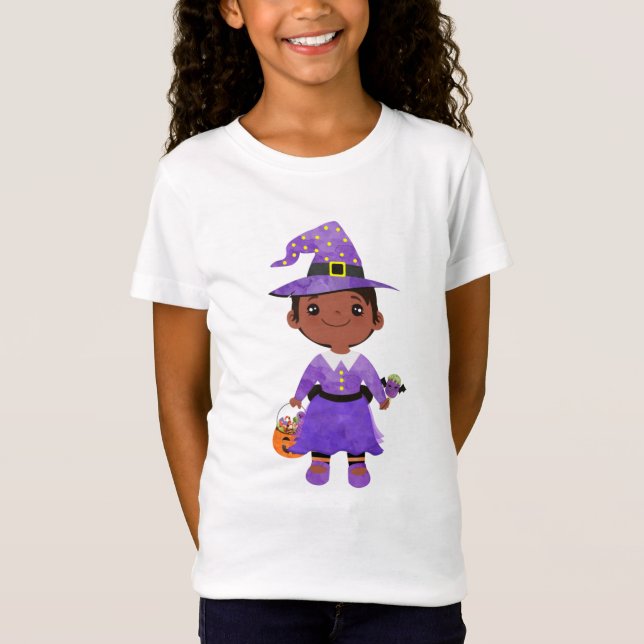 Bus eller godis Little Witch T Shirt (Framsida)