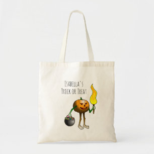 Bus eller godis med Jack O'lantern Tygkasse