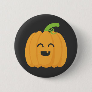 Bus eller godis med söt pumpa för Halloween Knapp