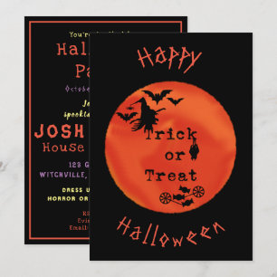 Bus eller godis med Witch och Fladdermöss vid Oran Inbjudningar