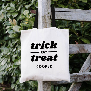 Bus eller godis Monogrammed Halloween Tygkasse