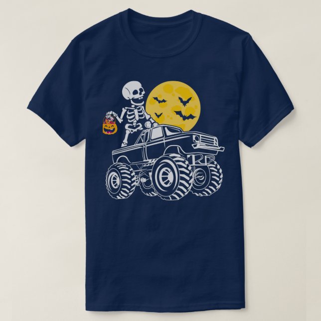 BUS ELLER GODIS MONSTER LASTBIL HALLOWEEN T SHIRT (Design framsida)