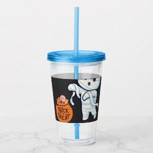 Bus eller godis Mummy Halloween Candy Roligt Kids Take Away Mugg