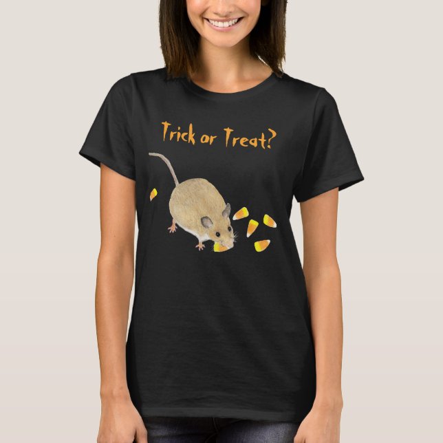 Bus eller godis mus med Candy corn T-Shirt (Framsida)