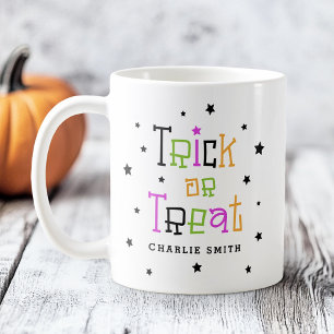 Bus eller godis namn stjärnor Halloween Kaffemugg