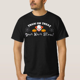 Bus eller godis nere på huvudgatan - halloween-gåv t shirt
