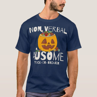 Bus eller godis Non Verbal Autism Halloween T Shirt