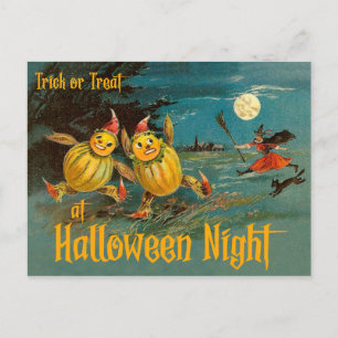 Bus eller godis på Halloween-natten Vykort