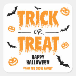 Bus eller godis Party Light Fyrkantigt Klistermärke