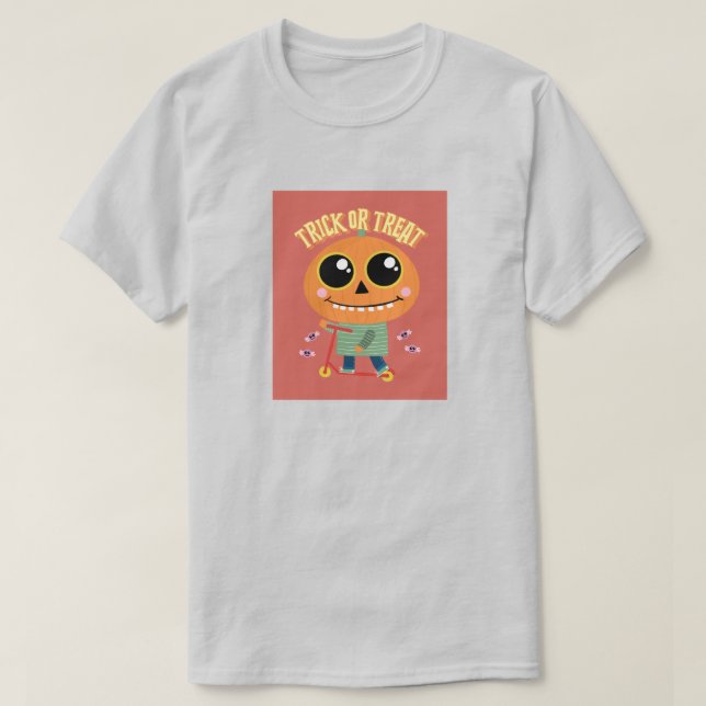 Bus eller godis-pumpdockans barn på skotrar t shirt (Design framsida)