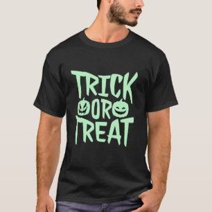 Bus eller godis Pumpkin Ansikte Halloween Graphic T Shirt