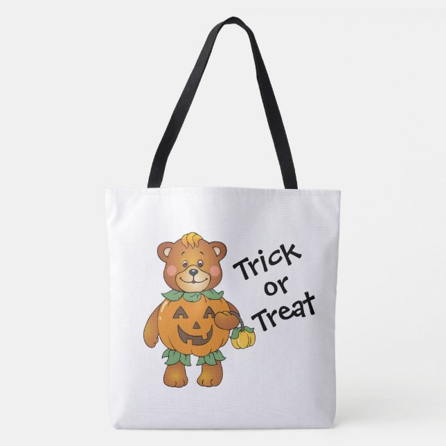 Bus eller godis Pumpkin Bears Tygkasse (Framsida)