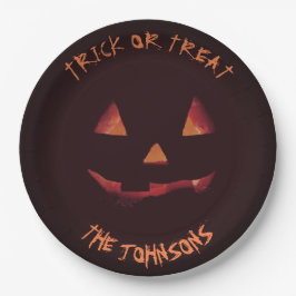 Bus eller godis Pumpkin Halloween fest ditt namn