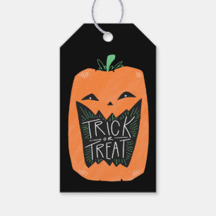 Bus eller godis Pumpkin Halloween fest Favor Presentetikett