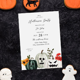 Bus eller godis Pumpkin Halloween fest Inbjudningar