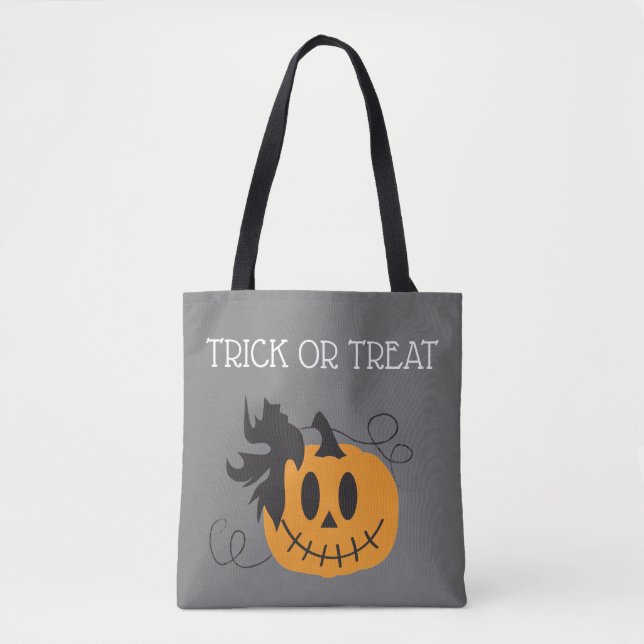 Bus eller godis Pumpkin Jack o lantern Fladdermus  Tygkasse (Framsida)