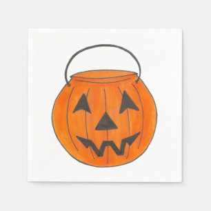 Bus eller godis Pumpkin Jack o'Lantern Halloween Pappersservett
