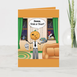 Bus eller godis Pumpkin Pappa Helgkort