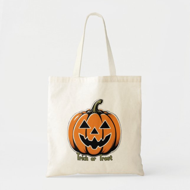 Bus eller godis-Pumpkin Tygkasse (Framsidan)