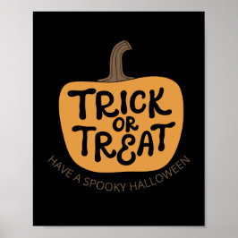 Bus eller godis Pumpkin Wall Art Poster