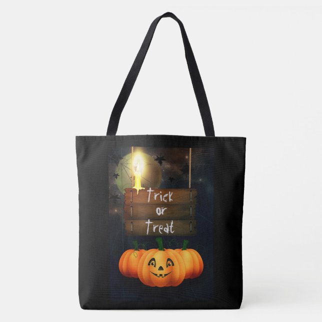 Bus eller godis Pumpkins Tygkasse (Framsida)