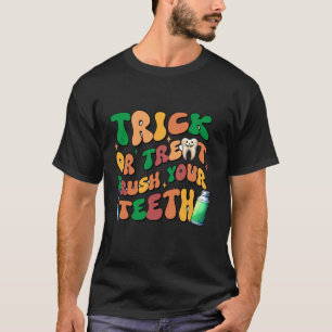 Bus eller godis Push din näsgrav Halloween f T Shirt