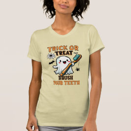 Bus eller godis: Push din tjugona Cute Halloween T Shirt
