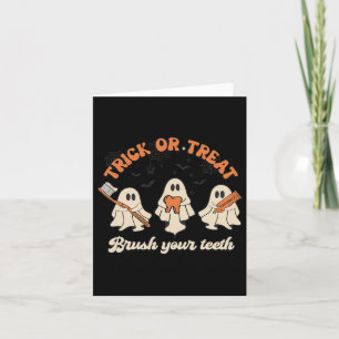Bus eller godis: Push din tjugona Halloween Dental Kort