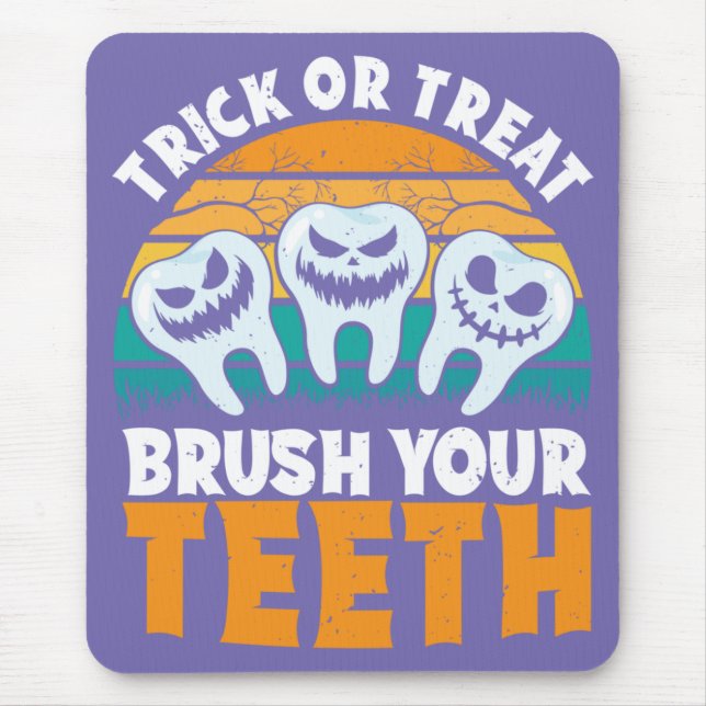 Bus eller godis: Push your Teeth Dentist Pun Hallo Musmatta (Framsidan)