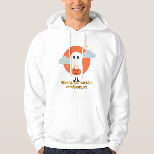 Bus eller godis själv! Ghouls Halloween Hoodie (Framsida)