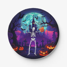 Bus eller godis Skeleton Pappra Tallrikar