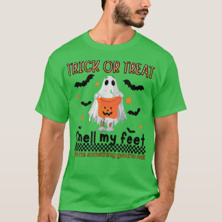 Bus eller godis Smell min Feet Cute Ghost Pumpkin  T Shirt