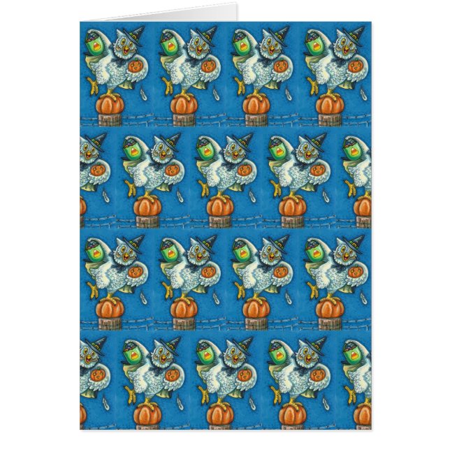 BUS ELLER GODIS, SMELL MIN KÄNSLA HALLOWEEN UGGLA- OBS KORT (Framsidan)