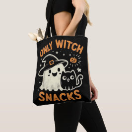 Bus eller godis söt endast Witch Snacks Tote Bag Tygkasse