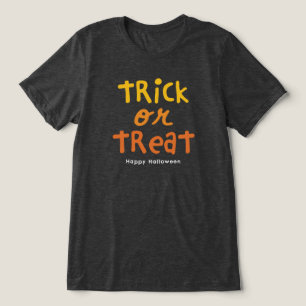 Bus eller godis söt svart orange Halloween T Shirt
