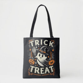 Bus eller godis söt Witch Ghost Tote Bag Tygkasse