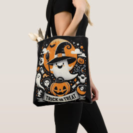 Bus eller godis söt Witch Ghost Tote Bag Tygkasse